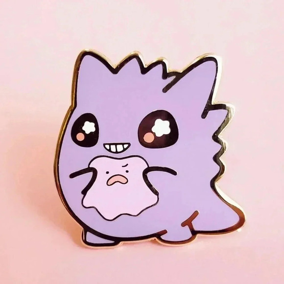 Pokemon Gengar Kawaii Chibi Enamel Pin - Picture 1 of 3